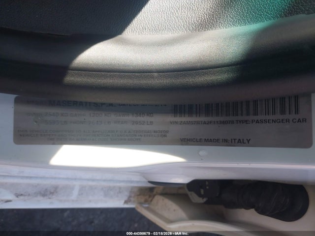 2015 MASERATI GHIBLI ZAM57RTA2F1134078 Photo 8