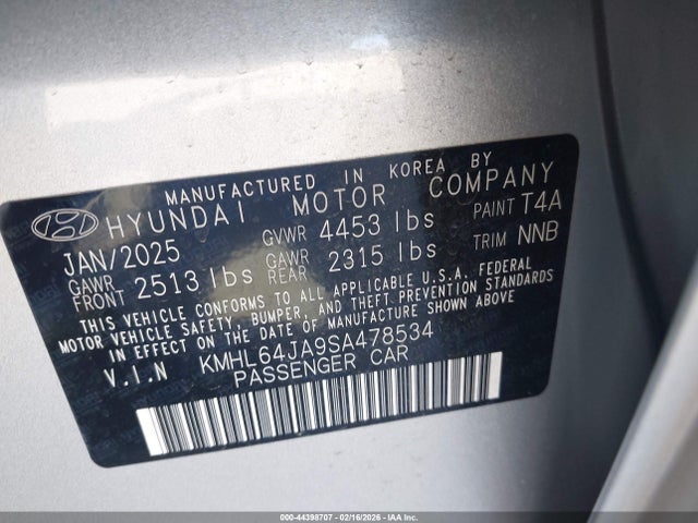 2025 HYUNDAI SONATA KMHL64JA9SA478534 Photo 8