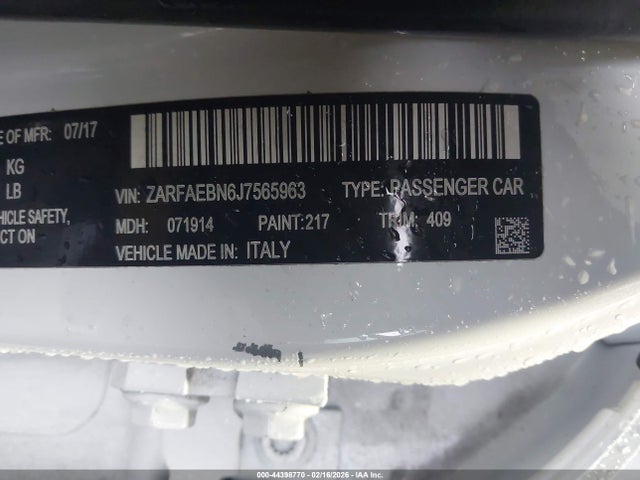 2018 ALFA ROMEO GIULIA ZARFAEBN6J7565963 Photo 8