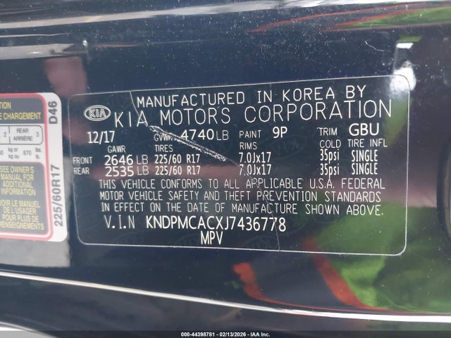 KIA Sportage Lx 2018 KNDPMCACXJ7436778 Image 9