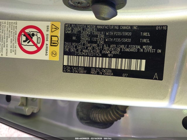 Aukcja sprzedaży 2016 Lexus Rx 350, vin: 2T2BZMCA1GC011434, numer aukcji: 44398825