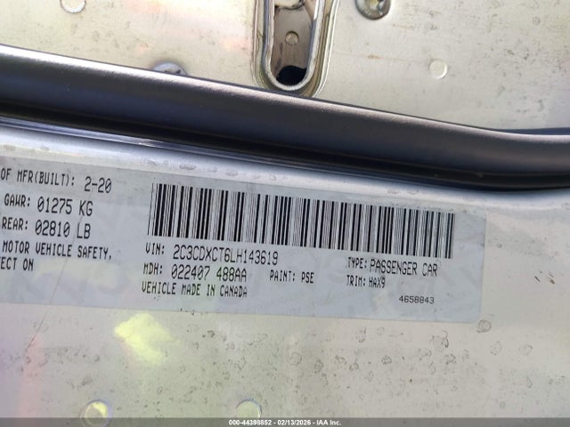 2C3CDXCT6LH143619 Dodge Charger R/t Rwd
