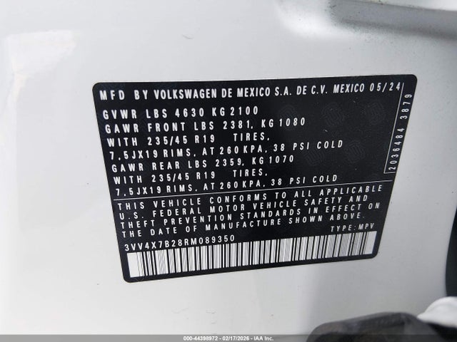 2024 VOLKSWAGEN TAOS 3VV4X7B28RM089350 Photo 8