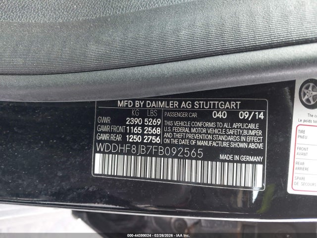 2015 MERCEDES-BENZ E 350 WDDHF8JB7FB092565 Photo 8