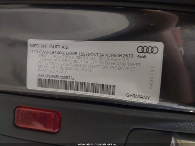 2020 AUDI A4 WAUDNAF45LN005332 Photo 8
