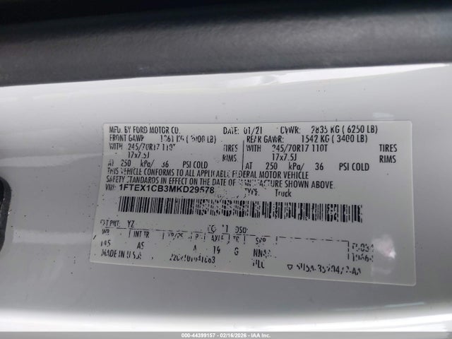 Ford F-150 Xl 2021 1FTEX1CB3MKD29578 Image 9