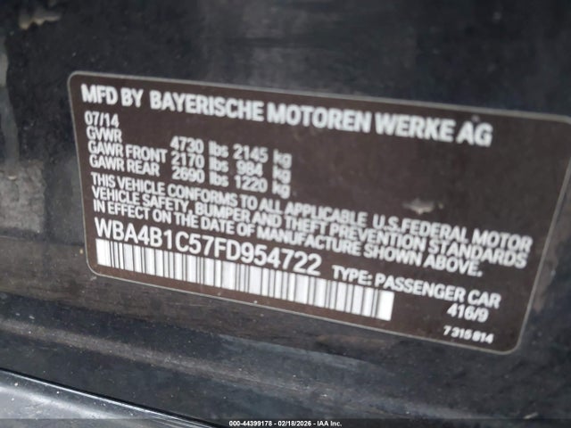 2015 BMW 435I GRAN COUPE WBA4B1C57FD954722 Photo 8