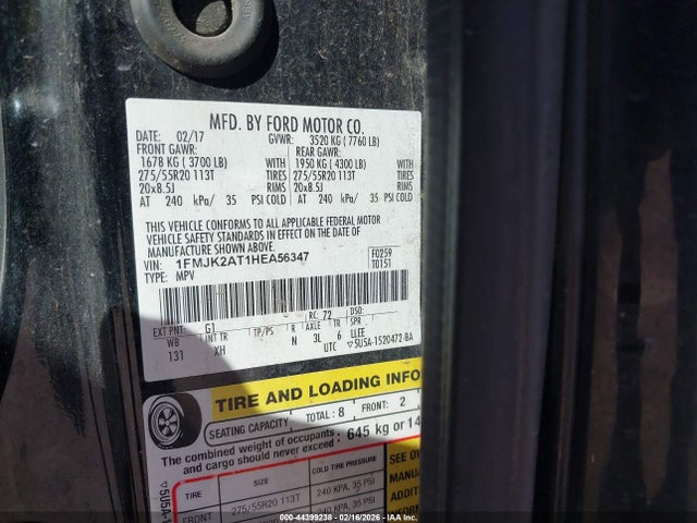 2017 FORD EXPEDITION EL 1FMJK2AT1HEA56347 Photo 8