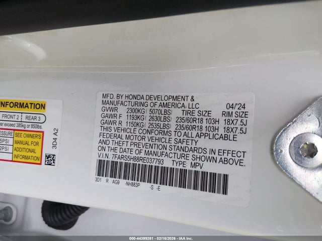 7FARS5H88RE037793 Honda Cr-v Hybrid Sport-l