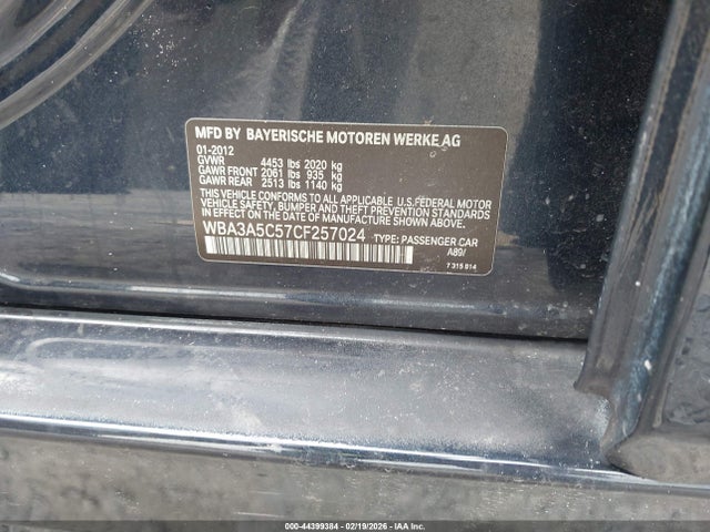 2012 BMW 328I WBA3A5C57CF257024 Photo 8