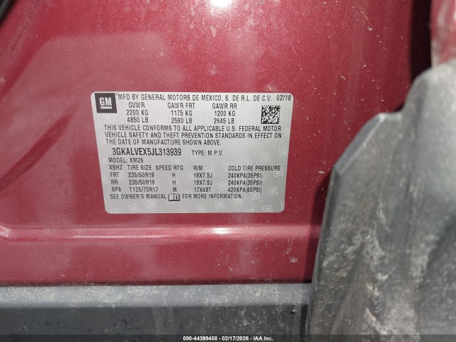 44399458 :رقم المزاد ، 3GKALVEX5JL313939 vin ، 2018 Gmc Terrain Slt مزاد بيع