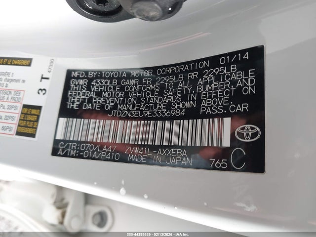 JTDZN3EU9E3336984 Toyota Prius V Five
