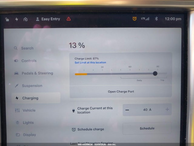 44399536 :رقم المزاد ، 5YJSA1AC8DFP11229 vin ، 2013 Tesla Model S مزاد بيع