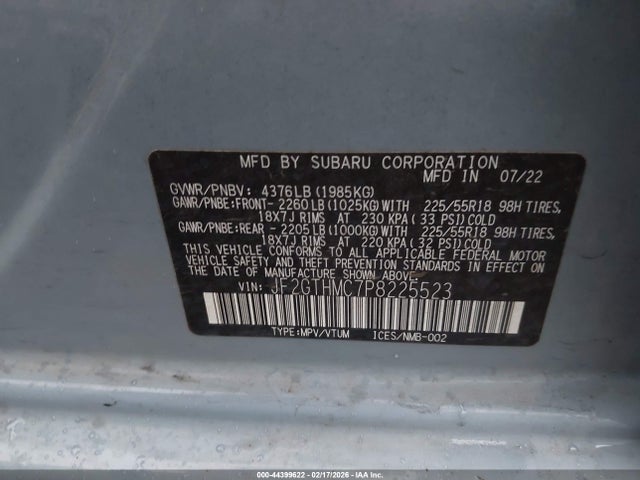 Subaru Crosstrek Limited 2023 JF2GTHMC7P8225523 Image 9
