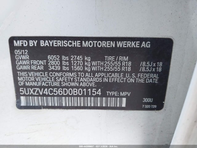 2013 BMW X5 5UXZV4C56D0B01154 Photo 8