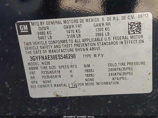 2014 CADILLAC SRX 3GYFNAE38ES546298 Photo 8