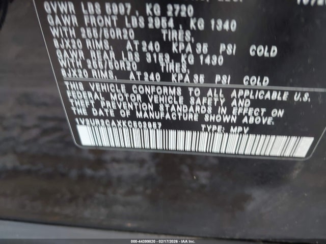 2019 VOLKSWAGEN ATLAS 1V2UR2CAXKC502957 Photo 8
