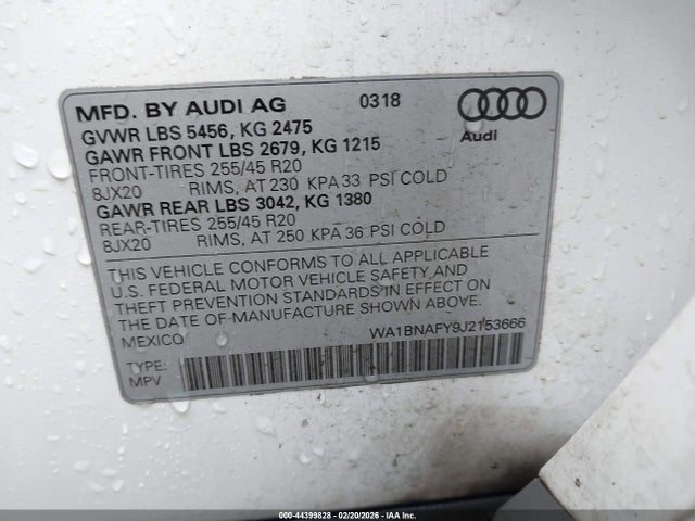 2018 AUDI Q5 WA1BNAFY9J2153666 Photo 8