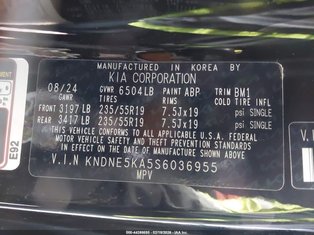 2025 KIA CARNIVAL MPV HYBRID KNDNE5KA5S6036955 Photo 8