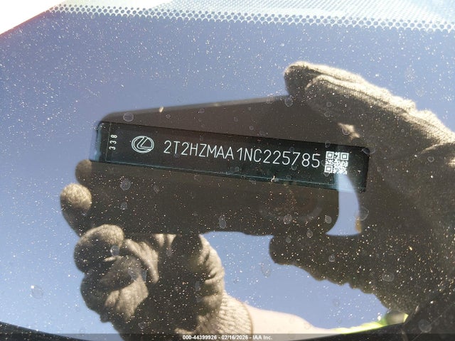 44399926 :رقم المزاد ، 2T2HZMAA1NC225785 vin ، 2022 Lexus Rx 350 مزاد بيع