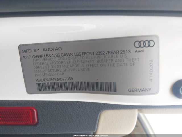 2018 AUDI A4 WAUENAF49JA077059 Photo 8