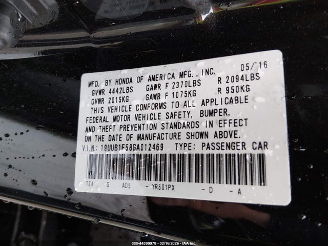 Продаж на аукціоні авто 2016 Acura Tlx Tech, vin: 19UUB1F58GA012469, номер лоту: 44399978