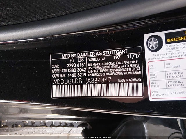 2018 MERCEDES-BENZ S 560 WDDUG8DB1JA384847 Photo 8