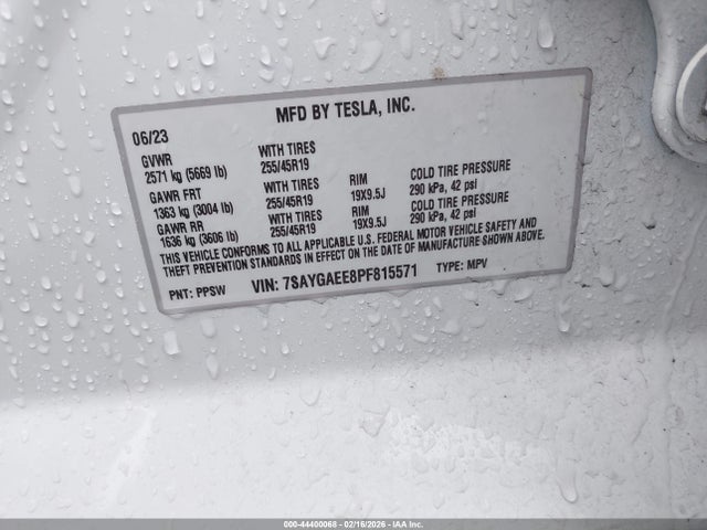 2023 TESLA MODEL Y 7SAYGAEE8PF815571 Photo 8