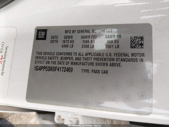 1G4PP5SK6F4172469 Buick Verano