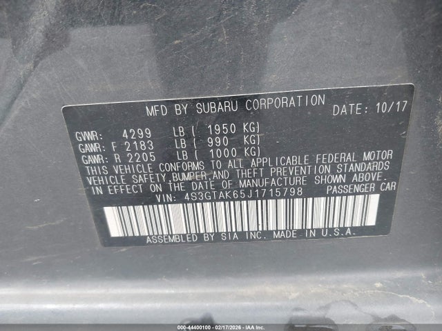 4S3GTAK65J1715798 Subaru Impreza 2.0i Sport