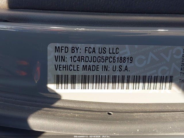 2023 Dodge Durango Gt Awd მანქანა იყიდება აუქციონზე, vin: 1C4RDJDG5PC618819, აუქციონის ნომერი: 44400113