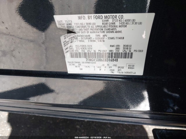 Ford Flex Limited 2014 2FMGK5D86EBD16848 Image 9
