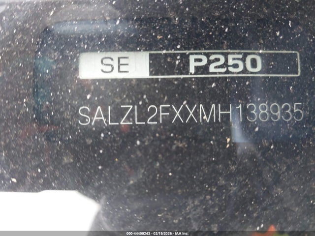 SALZL2FXXMH138935 Land Rover Range Rover Evoque R-dynamic Se