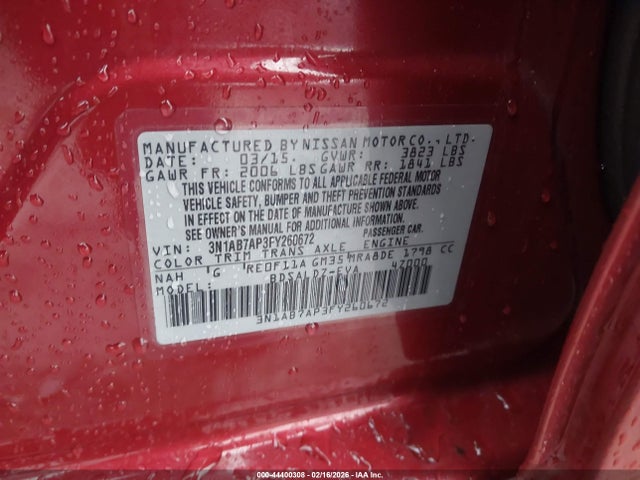 3N1AB7AP3FY260672 Nissan SENTRA SV