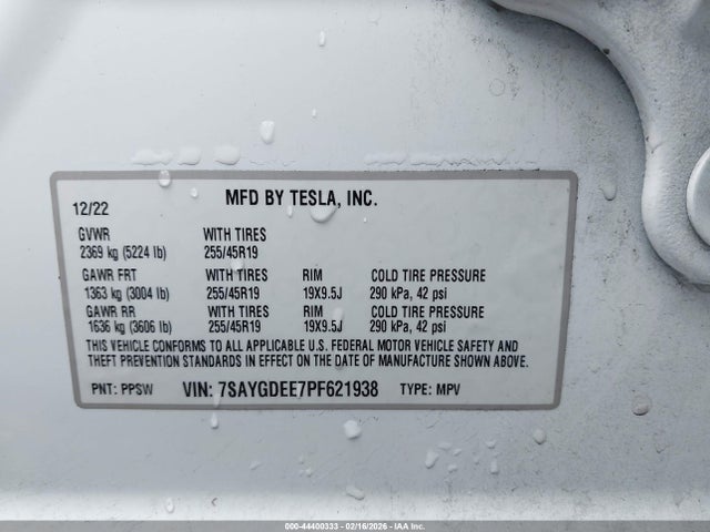 2023 TESLA MODEL Y 7SAYGDEE7PF621938 Photo 8