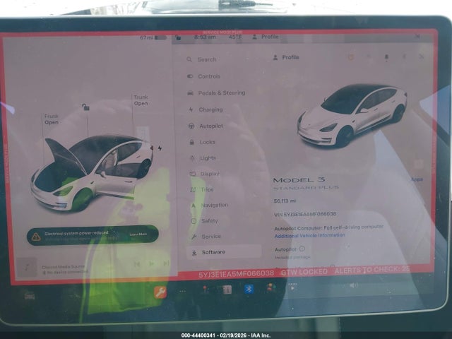 Tesla Model 3 Standard Range Plus Rear-wheel Drive 2021 5YJ3E1EA5MF066038 Image 15