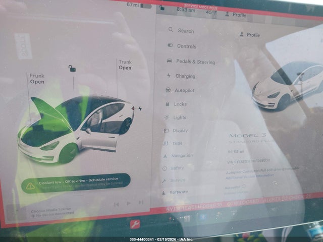Tesla Model 3 Standard Range Plus Rear-wheel Drive 2021 5YJ3E1EA5MF066038 Image 18