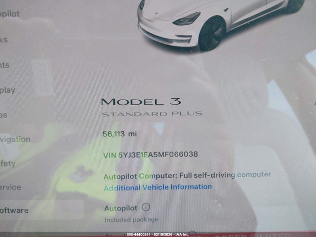 2021 TESLA MODEL 3 5YJ3E1EA5MF066038 Photo 6