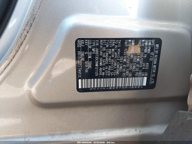 JN8BT3DC8NW121129 Nissan Rogue Platinum Fwd