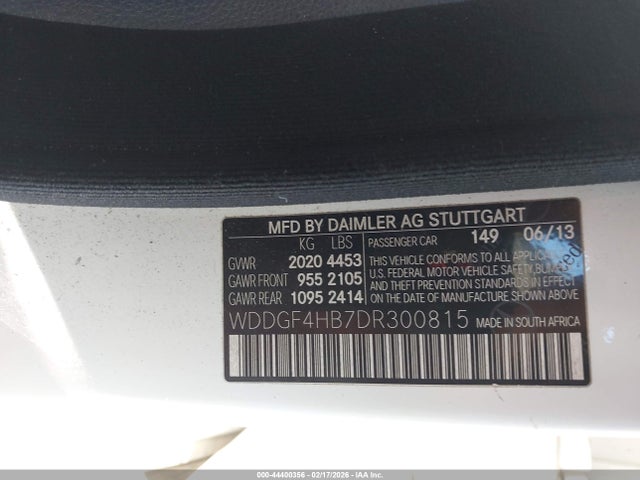 Продажа на аукционе авто 2013 Mercedes-benz C 250 Luxury, vin: WDDGF4HB7DR300815, номер лота: 44400356