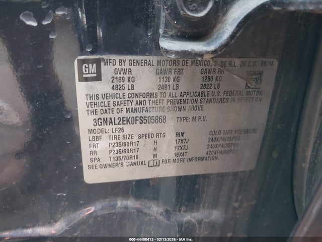 3GNAL2EK0FS505868 Chevrolet Captiva Sport 2ls
