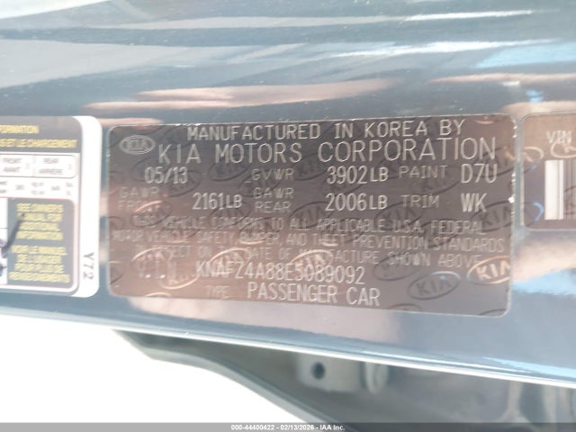 KIA FORTE EX 2014 KNAFZ4A88E5089092 Image 9