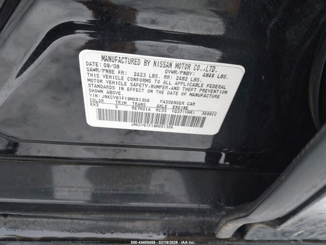 2009 Infiniti G37x მანქანა იყიდება აუქციონზე, vin: JNKCV61F19M051306, აუქციონის ნომერი: 44400456