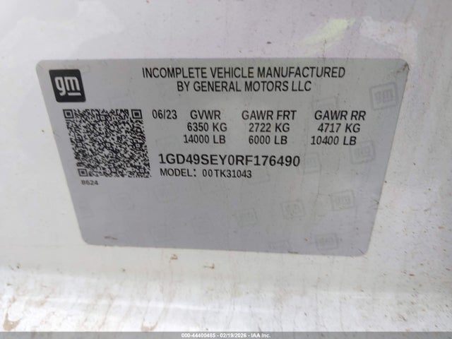 1GD49SEY0RF176490 GMC Sierra 3500hd Chassis Pro
