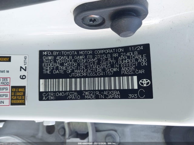 JTDBCMFE6SJ041157 Toyota Corolla Hybrid Se
