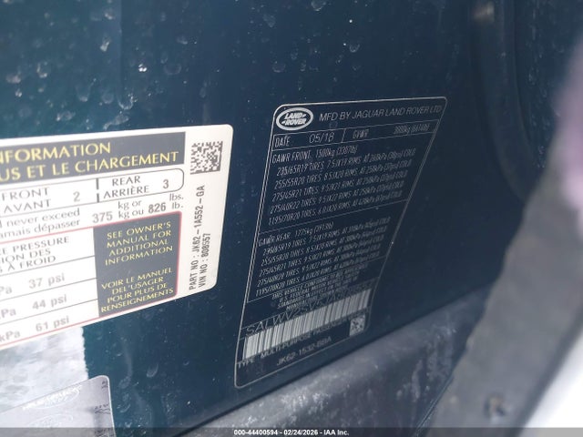 SALWV2SV5JA808557 Land Rover Range Rover Sport Hse Dynamic