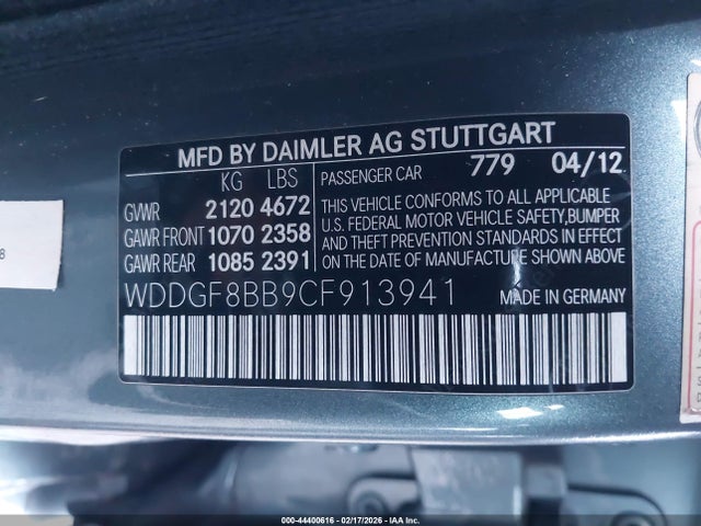 Продаж на аукціоні авто 2012 Mercedes-benz C 300 Sport 4matic, vin: WDDGF8BB9CF913941, номер лоту: 44400616
