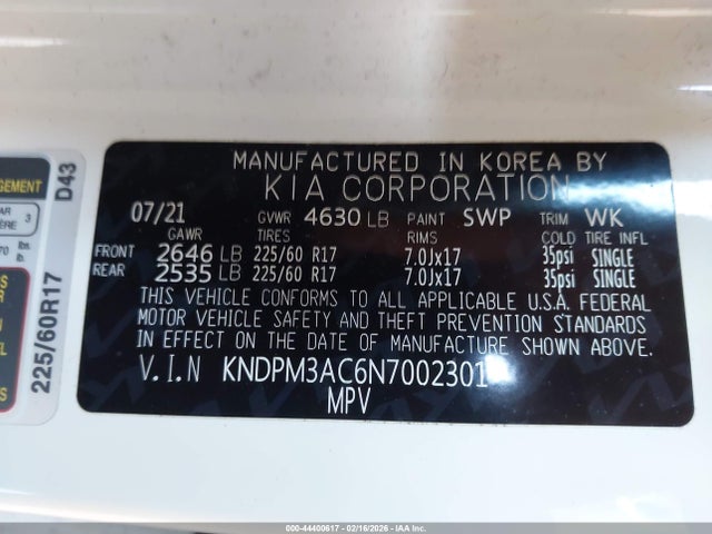 2022 KIA SPORTAGE KNDPM3AC6N7002301 Photo 8