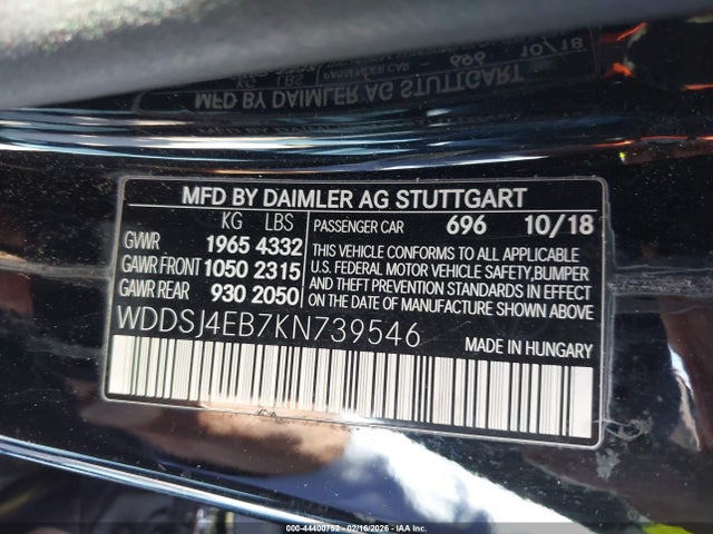 Mercedes-Benz CLA 250 2019 WDDSJ4EB7KN739546 Image 9
