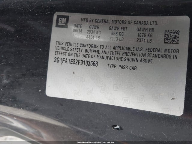 Chevrolet Camaro 1ls 2015 2G1FA1E32F9103668 Image 9